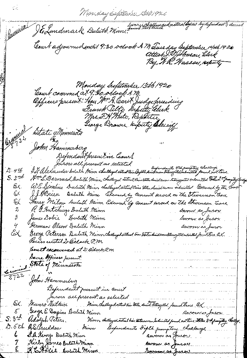 August 1920-February 1921. Selected pages 1-152.--Gov't Record(s)--Criminal Journal (gif)