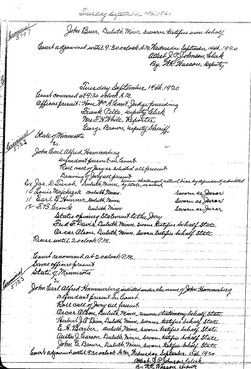 August 1920-February 1921. Selected pages 1-152.--Gov't Record(s)--Criminal Journal (gif)