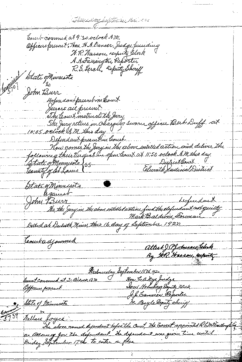 August 1920-February 1921. Selected pages 1-152.--Gov't Record(s)--Criminal Journal (gif)