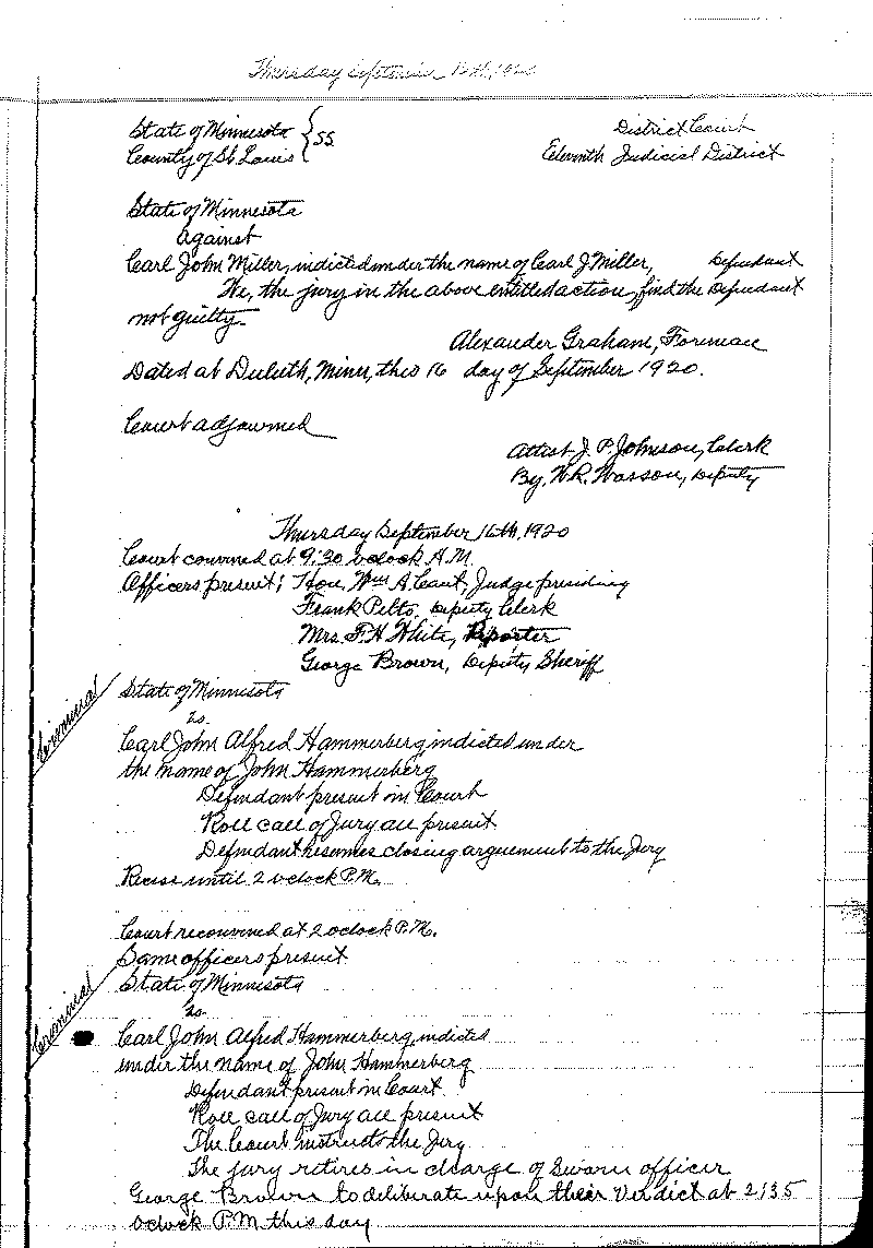 August 1920-February 1921. Selected pages 1-152.--Gov't Record(s)--Criminal Journal (gif)