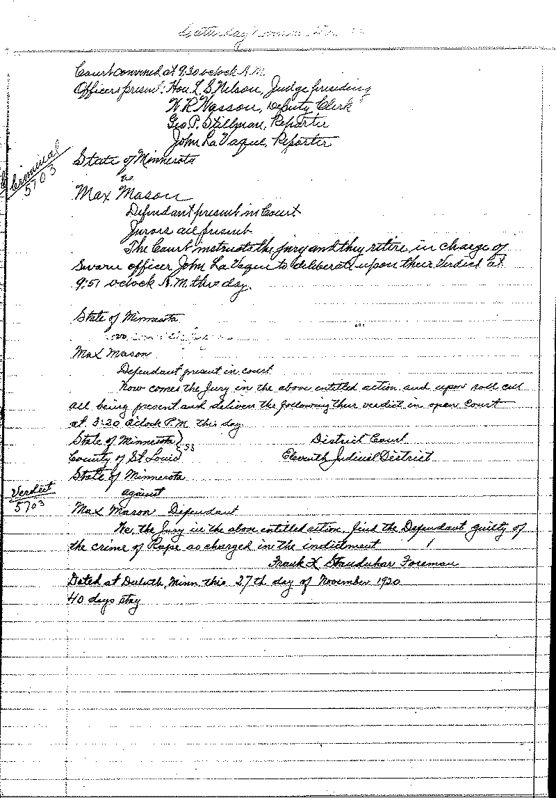 August 1920-February 1921. Selected pages 1-152.--Gov't Record(s)--Criminal Journal (gif)