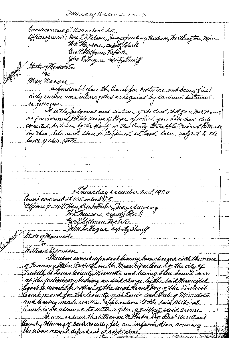 August 1920-February 1921. Selected pages 1-152.--Gov't Record(s)--Criminal Journal (gif)