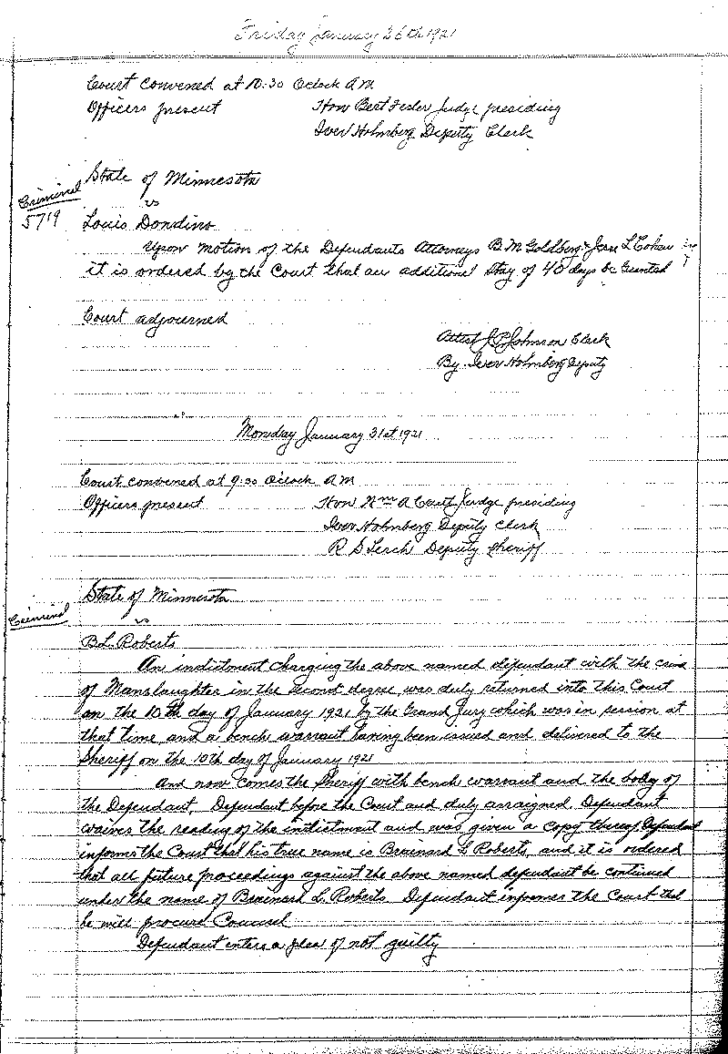 August 1920-February 1921. Selected pages 1-152.--Gov't Record(s)--Criminal Journal (gif)