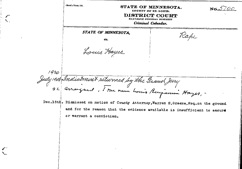 Louis Hayes. Case No. 5700.