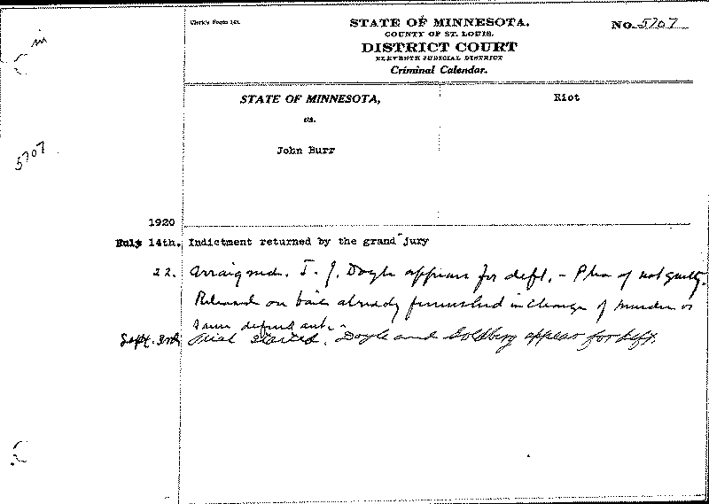 John Burr. Case No. 5707.