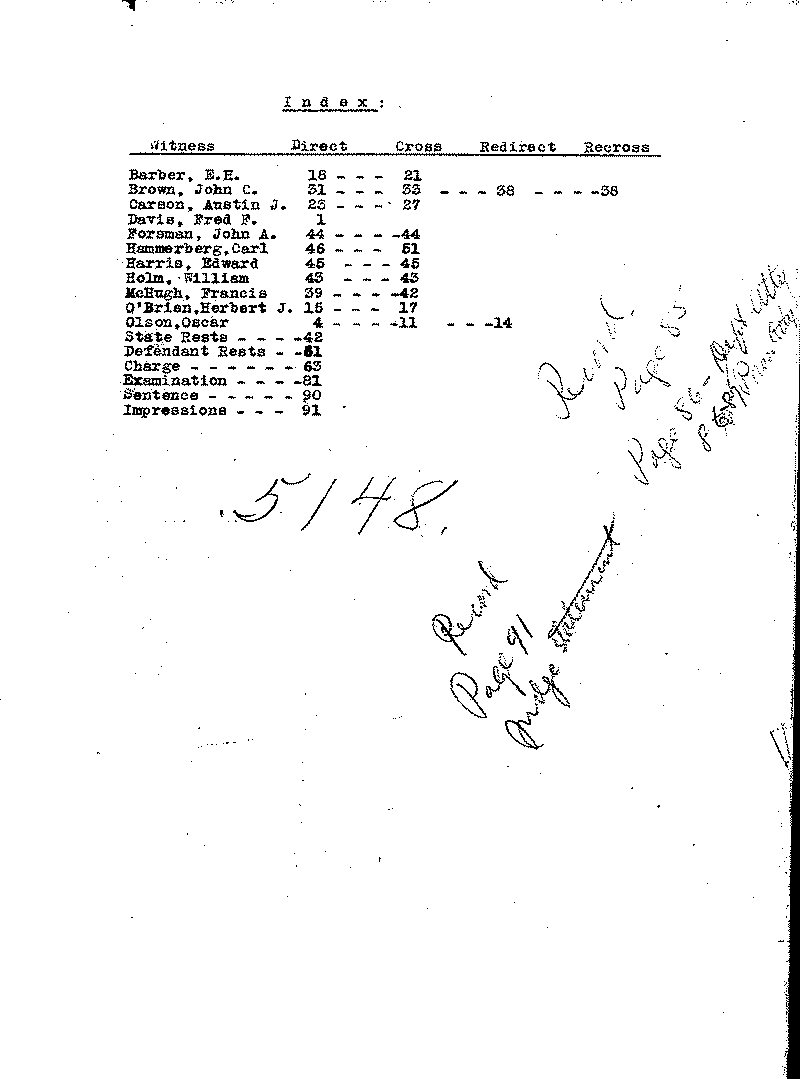 Carl John Alfred Hammerberg. No. 5148. Trial Transcript. June 1921.--Gov&#039;t Record(s)--Trial Transcript (gif)