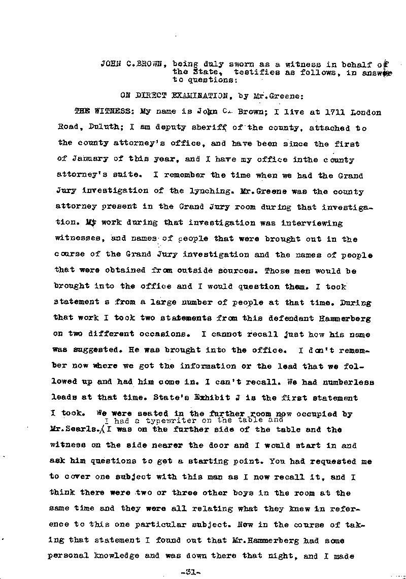 Carl John Alfred Hammerberg. No. 5148. Trial Transcript. June 1921.--Gov&#039;t Record(s)--Trial Transcript (gif)