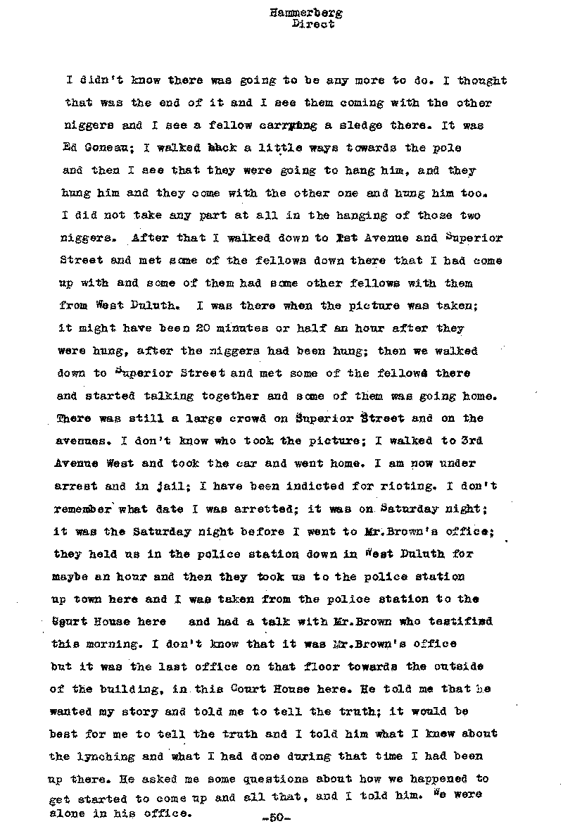 Carl John Alfred Hammerberg. No. 5148. Trial Transcript. June 1921.--Gov&#039;t Record(s)--Trial Transcript (gif)