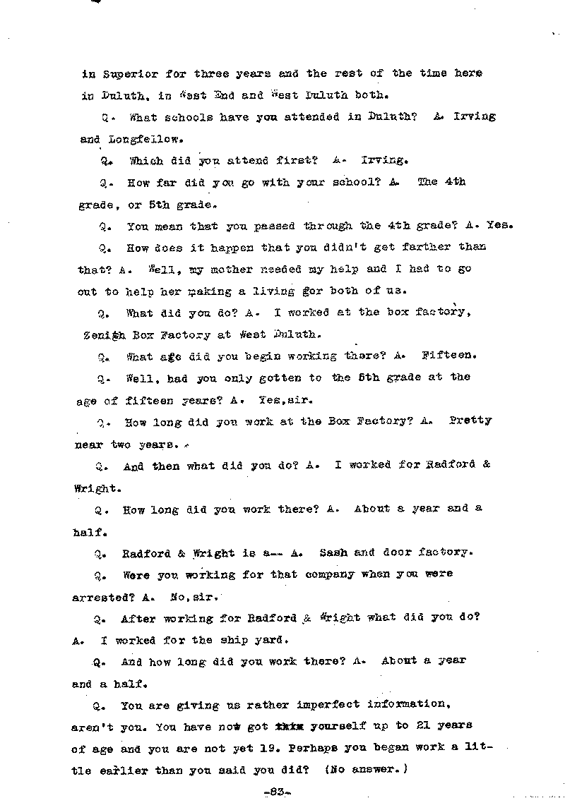 Carl John Alfred Hammerberg. No. 5148. Trial Transcript. June 1921.--Gov&#039;t Record(s)--Trial Transcript (gif)