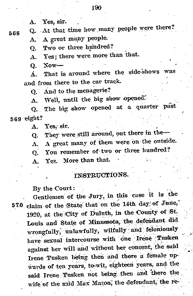 State of Minnesota vs. Max Mason. Case No. 22590. 1921-1922. Supreme Court Record.--Gov&#039;t Record(s)--Supreme Court Record (gif)