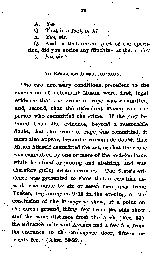 State of Minnesota vs. Max Mason. Case No. 22590. 1921-1922. Appellant&#039;s Brief.--Gov&#039;t Record(s)--Appellant&#039;s Brief (gif)