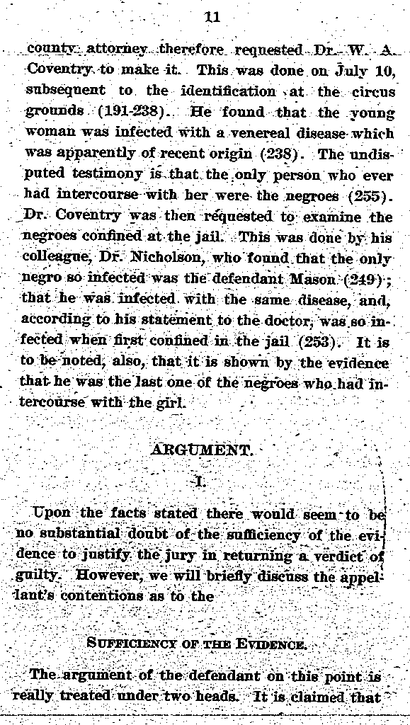 State of Minnesota vs. Max Mason. Case No. 22590. 1921-1922. Brief and Argument for the State.--Gov't Record(s)--Brief and Argument for the State (gif)