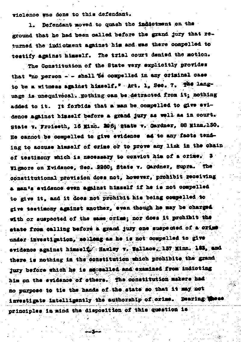 State of Minnesota vs. Max Mason. Case No. 22590. 1921-1922. Opinion and Syllabus.--Gov't Record(s)--Opinion and Syllabus (gif)