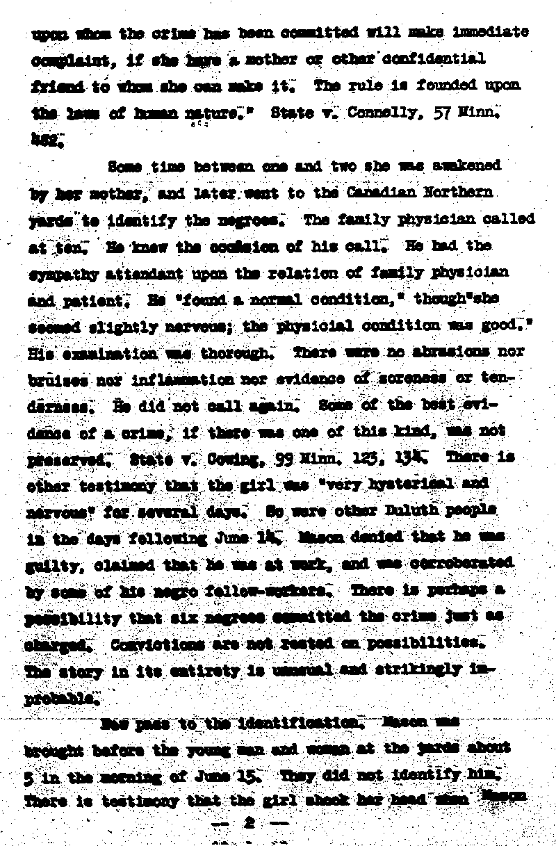 State of Minnesota vs. Max Mason. Case No. 22590. 1921-1922. Opinion and Syllabus.--Gov't Record(s)--Opinion and Syllabus (gif)