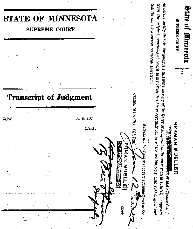 State of Minnesota vs. Max Mason. Case No. 22590. 1921-1922. Judgment Roll.--Gov't Record(s)--Judgment Roll (gif)