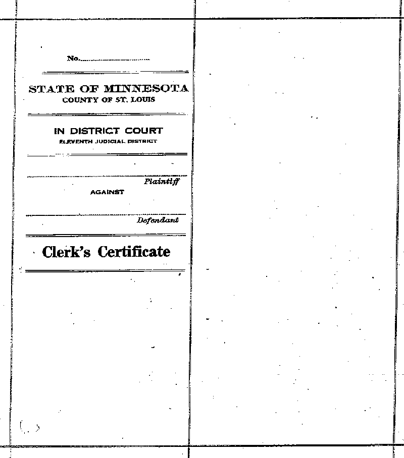 Carl John Alfred Hammerberg. Case No. 5148. Clerk's Certificate. January 1921.--Gov't Record(s)--Clerk's Certificate (gif)