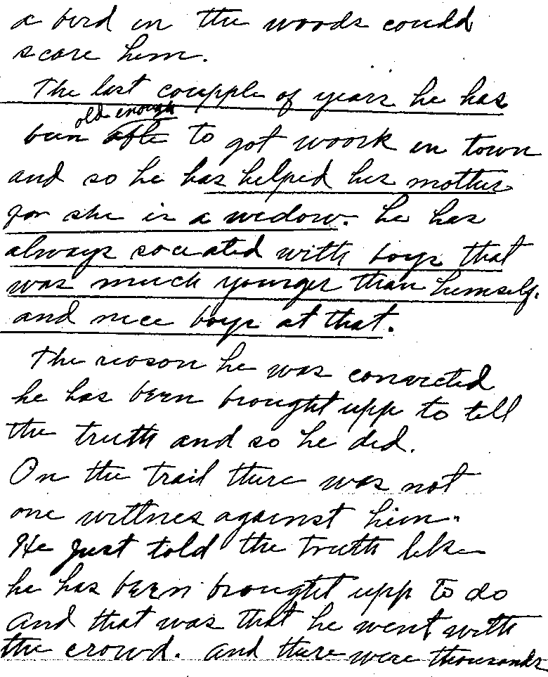 Carl John Alfred Hammerberg. Case No. 5148. Letter from C. J. Johnson to Charles E. Vasaly, April 16, 1921.--Correspondence (gif)