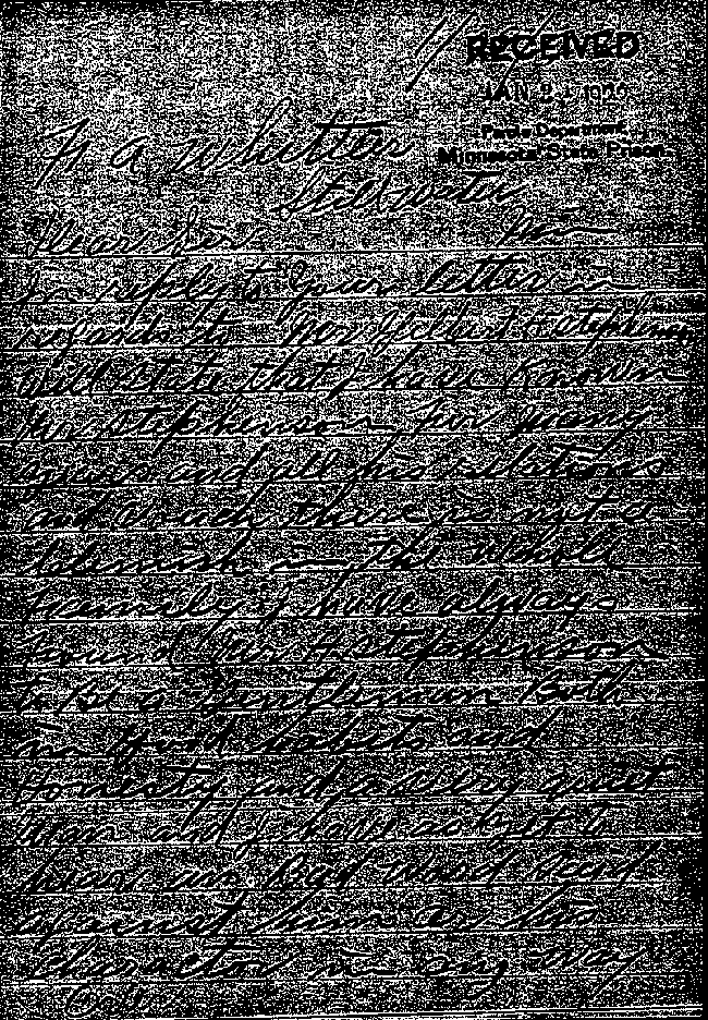 Gilbert Henry Stephenson. Case No. 6598. Letter from C. T. LeMasurier to Frank A. Whittier, received January 31, 1922.--Correspondence (gif)