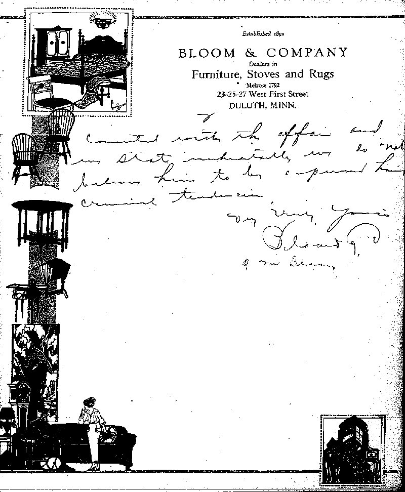 Gilbert Henry Stephenson. Case No. 6598. Letter from Mr. Bloom to Frank A. Whittier, January 31, 1922.--Correspondence (gif)