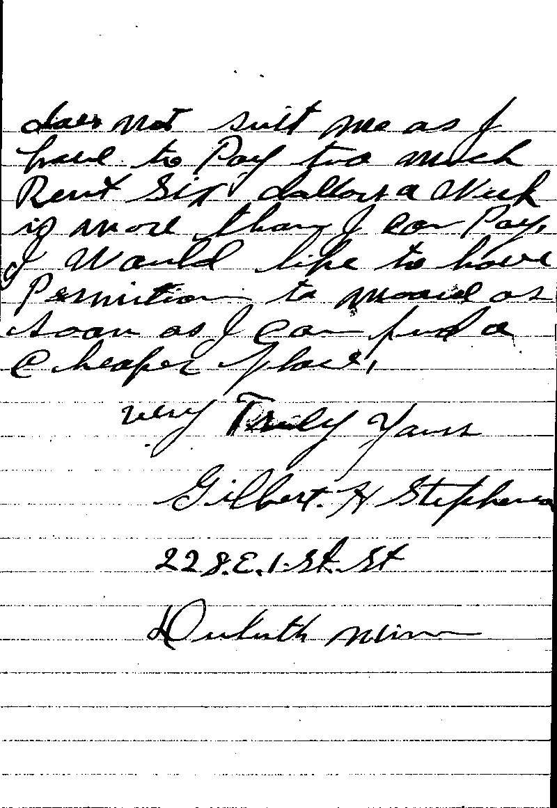 Gilbert Henry Stephenson. Case No. 6598. Letter from Gilbert Henry Stephenson to Frank A. Whittier, July 9, 1922.--Correspondence (gif)