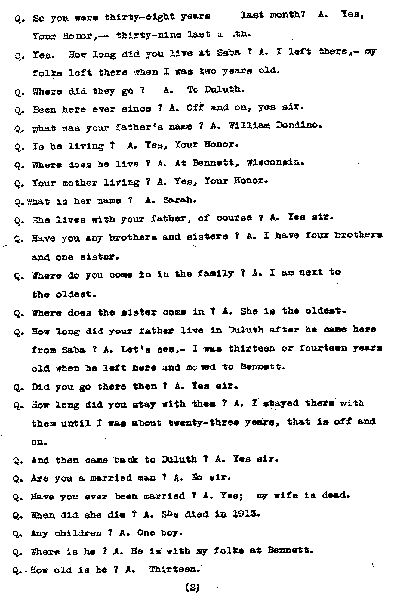Louis Dondino. Case No. 6614. Sentence Record. February 1921.--Gov't Record(s)--Sentence Record (gif)