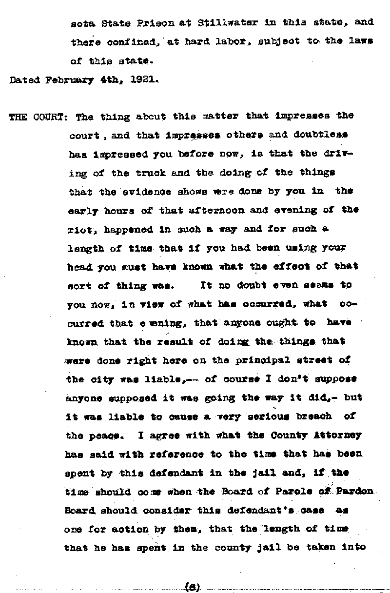 Louis Dondino. Case No. 6614. Sentence Record. February 1921.--Gov't Record(s)--Sentence Record (gif)