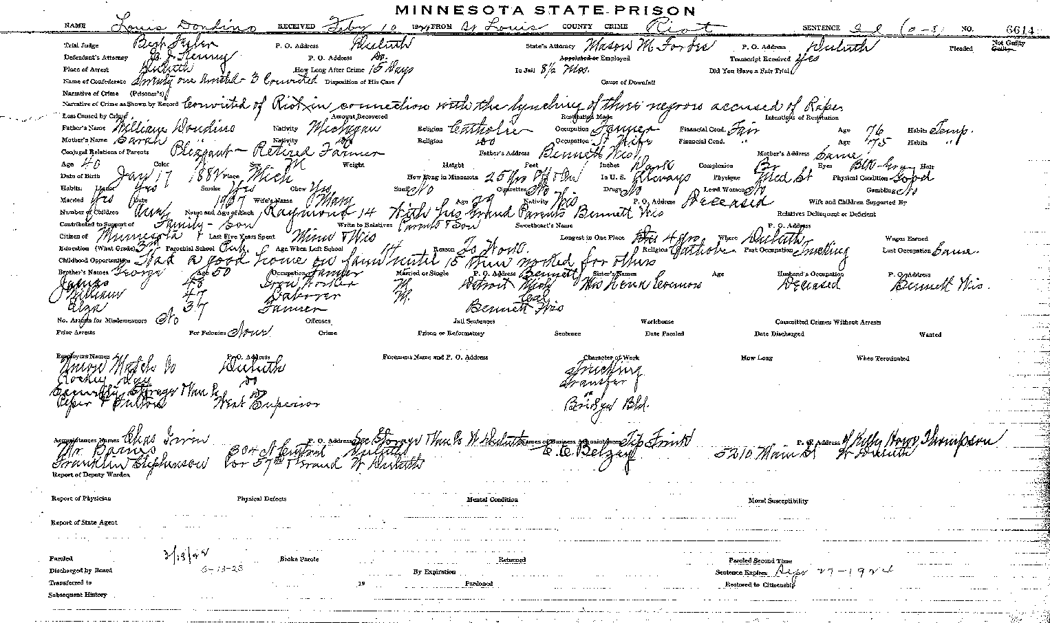 Louis Dondino. Case No. 6614.