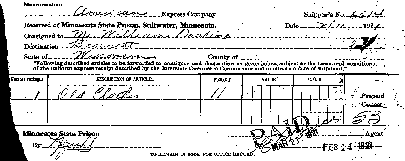 Louis Dondino. Case No. 6614. Memorandum, February 11, 1921.