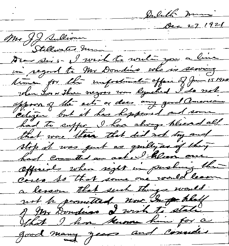  Louis Dondino. Case No. 6614. Letter from J. E. Fordwater (?) to J. J. Sullivan, December 27, 1921.--Correspondence (gif)