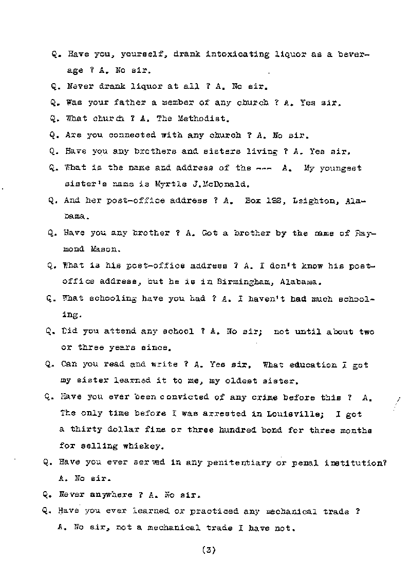 Max Mason. Case No. 6785. Sentence Record. August 1921.--Gov't Record(s)--Sentence Record (gif)