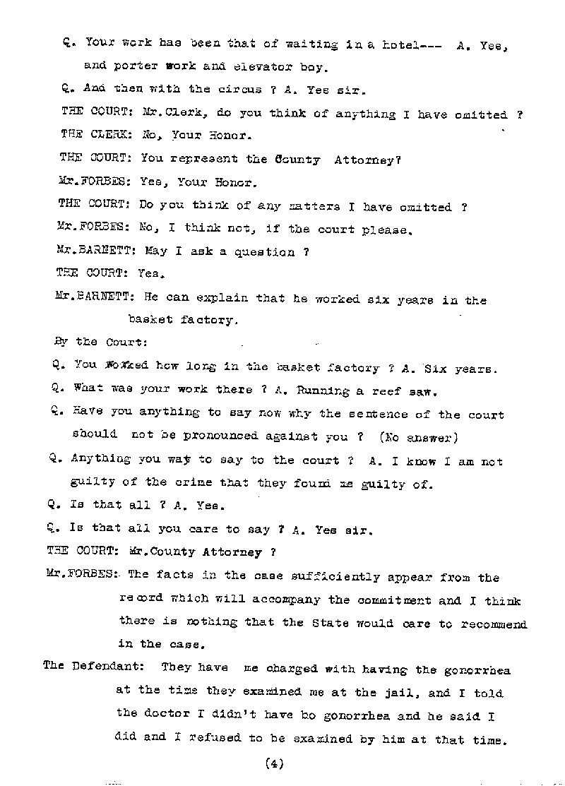 Max Mason. Case No. 6785. Sentence Record. August 1921.--Gov't Record(s)--Sentence Record (gif)