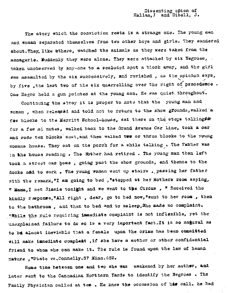 Max Mason. Case No. 6785. Supreme Court Syllabus and Dissent.--Gov't Record(s)--Supreme Court Syllabus and Dissent (gif)