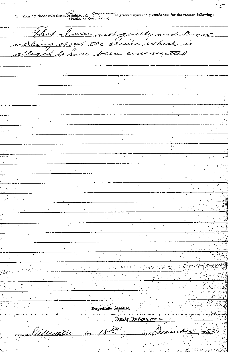 Max Mason. Application No. 5702. 1922-1924.--Gov't Record(s)--Pardon Application (gif)