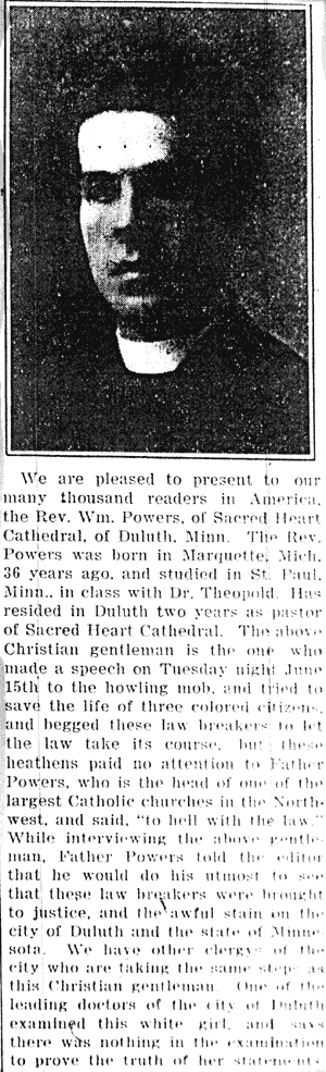 Reverend William Powers.