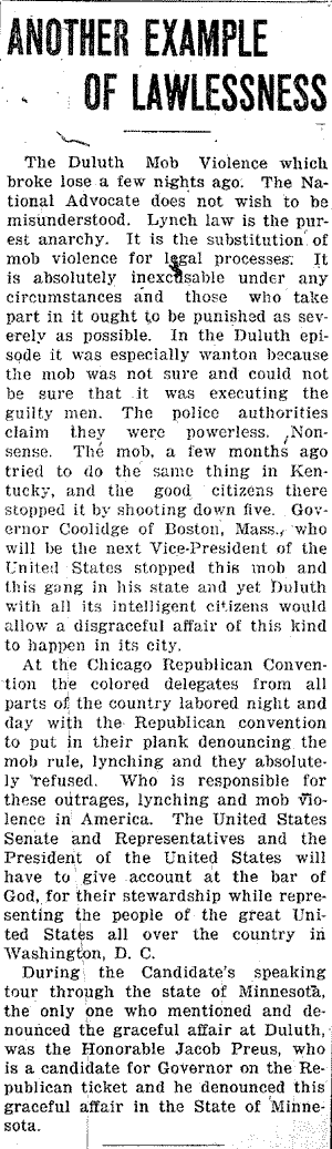 Another Example of Lawlessness.