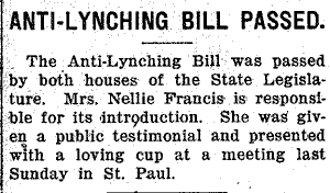 Anti-Lynching Bill Passed.
