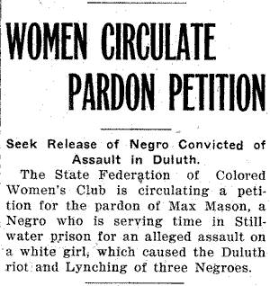 Women Circulate Pardon Petition.